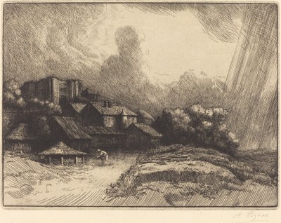 Maatila luostarissa Abbey Farm. tekijältä Alphonse Legros