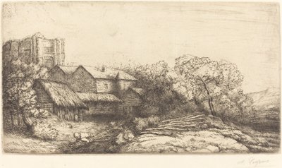 Maatila luostarissa Abbey Farm. tekijältä Alphonse Legros