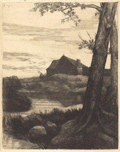 Maatila suurella puulla tekijältä Alphonse Legros