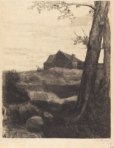 Maatila suurella puulla tekijältä Alphonse Legros