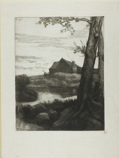 Maatila suurella puulla tekijältä Alphonse Legros