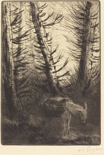 Maanviljelijä ja hänen aasinsa tekijältä Alphonse Legros