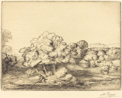 Hamlet lähellä järveä Kylä lähellä järveä. tekijältä Alphonse Legros