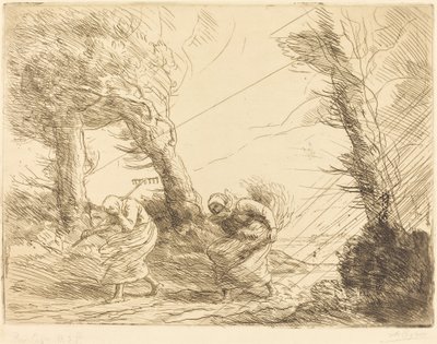 Myrskyn yllättämät harvesterit tekijältä Alphonse Legros