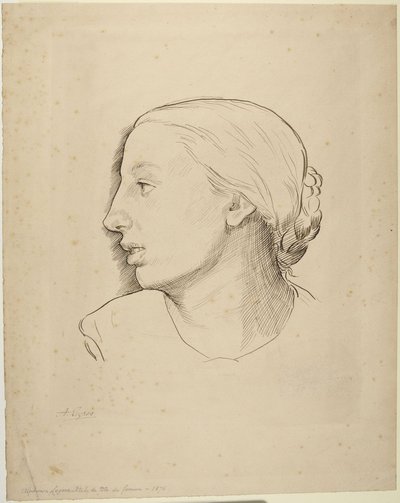 Naisen pää tekijältä Alphonse Legros