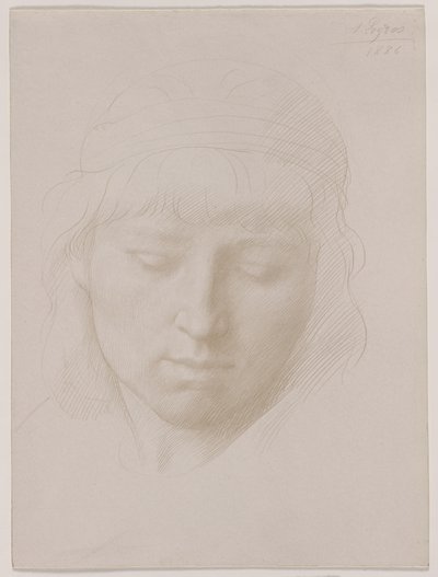 Miehen pää, 1886. tekijältä Alphonse Legros