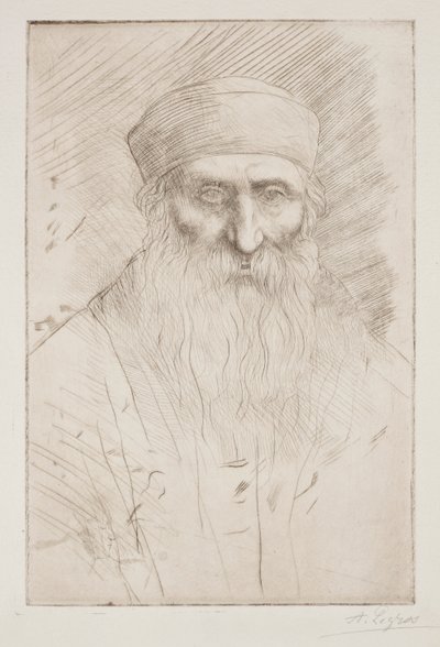 Pitkäpartaisen miehen pää tekijältä Alphonse Legros