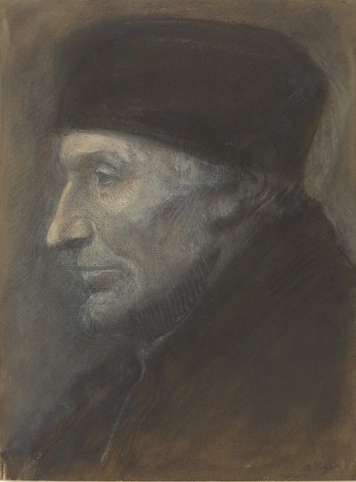 Pääkallohattu miehen pää. tekijältä Alphonse Legros