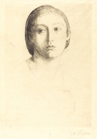Nuoren tytön pää tekijältä Alphonse Legros