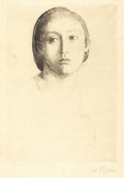Nuoren tytön pää tekijältä Alphonse Legros