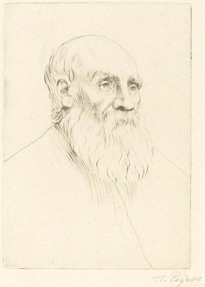 Vanhan miehen johtaja Etude de tete. tekijältä Alphonse Legros