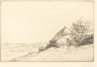 Hovel rinteellä (Masure sur la colline) tekijältä Alphonse Legros