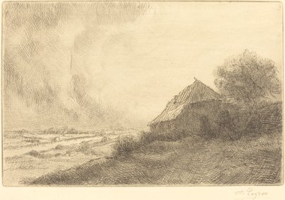 Hovel rinteellä Masure sur la colline. tekijältä Alphonse Legros