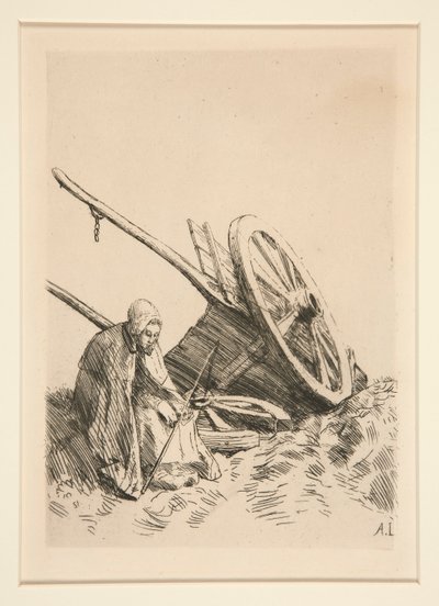La Charette Brisee (Rikkoutunut kärry) tekijältä Alphonse Legros