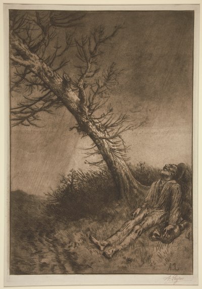 La mort du vagabond (Vagabondin kuolema) tekijältä Alphonse Legros