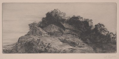 Maisema (etsaus) tekijältä Alphonse Legros