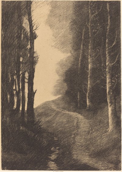 Maisema koivuilla tekijältä Alphonse Legros