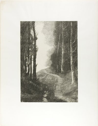 Maisema koivuilla tekijältä Alphonse Legros