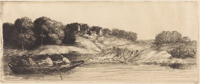 Maisema ja vene, 1. kuvalaatta tekijältä Alphonse Legros