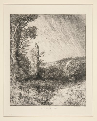 Le Coup de Vent (tuulenpuuska) tekijältä Alphonse Legros