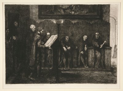 Les Chantres Espagnols - Le Lutrin (espanjalaiset kantorit tai puhuja) tekijältä Alphonse Legros