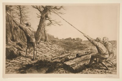 Les bucherons (puunleikkurit) tekijältä Alphonse Legros