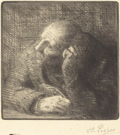 Meditaatio (La meditation) tekijältä Alphonse Legros