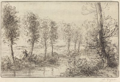 Lähellä Mill Pres du Moulin. tekijältä Alphonse Legros