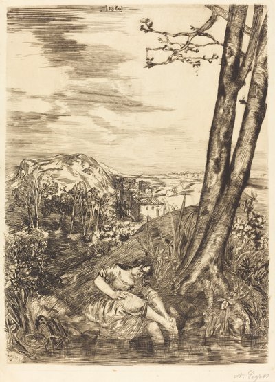Talonpoika pesee jalkojaan Talonpoika pesee jalkojaan, 1860. tekijältä Alphonse Legros