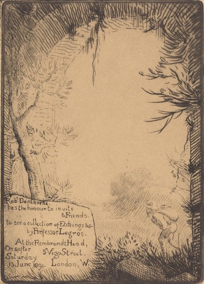 Lautanen tehty näyttelyä varten Dunthorne Homessa tekijältä Alphonse Legros