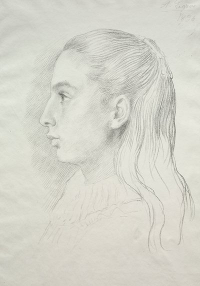Neiti Nora E. Legrosin muotokuva tekijältä Alphonse Legros