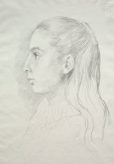 Muotokuva neiti Nora E. Legrosista, 1896. tekijältä Alphonse Legros