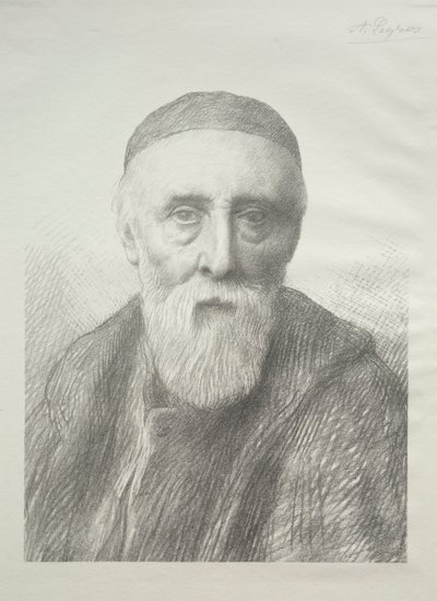 George Frederic Wattsin muotokuva, toinen levy. tekijältä Alphonse Legros