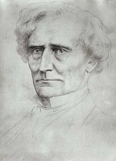 Hector Berliozin (1803-69) muotokuva (kynä ja muste paperille) tekijältä Alphonse Legros