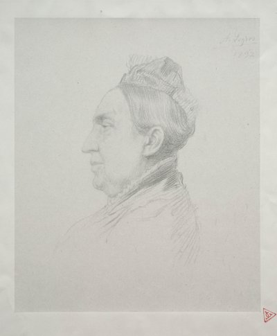 Madame Kempin muotokuva 2. profiililevyssä. tekijältä Alphonse Legros
