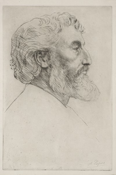 Sir Frederick Leightonin muotokuva (ensimmäinen levy) tekijältä Alphonse Legros