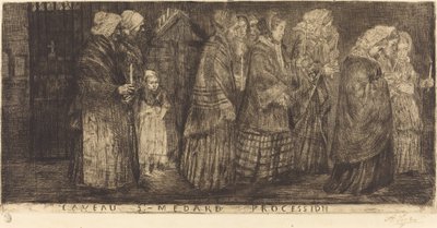 Kulkue Pyhän Medardin haudalla Kulkue St. Medardin holveissa, 1859. tekijältä Alphonse Legros