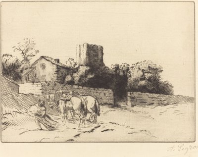 Pastorin muuri Le mur du presbytere. tekijältä Alphonse Legros