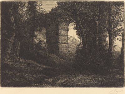 Muinaisen akveduktin rauniot tekijältä Alphonse Legros