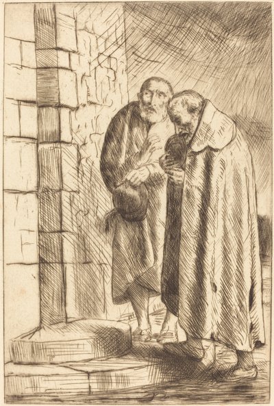 Pyhä Pietari ja pyhä Paavali M. Richardin ovessa (St. Pierre et St. Paul a la porte de M. Richard tekijältä Alphonse Legros