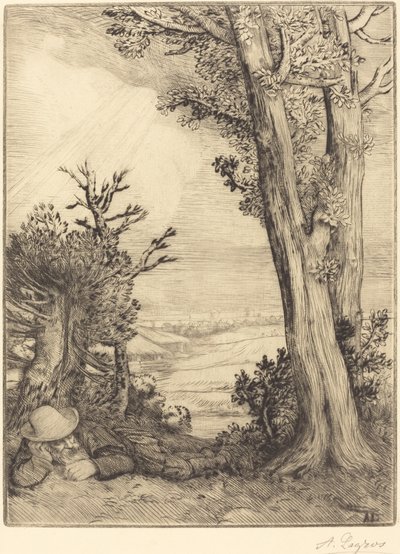 Siesta maalla tekijältä Alphonse Legros