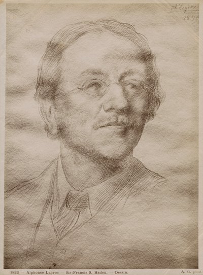 Sir Francis Seymour Haden Junior, 1895 (kultakärki paperille) (ks. myös 414598). tekijältä Alphonse Legros