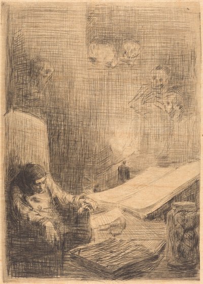 Nukkuva tutkija tekijältä Alphonse Legros