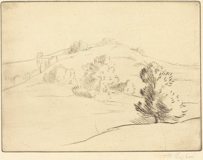 Pieni kukkula (Le coteau) tekijältä Alphonse Legros