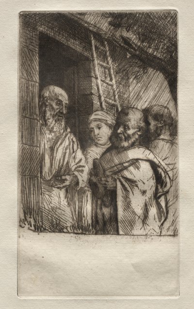 Pyhä Pietari ja Paavali Bonhomme Misèren portilla tekijältä Alphonse Legros