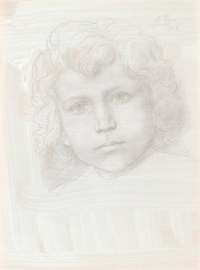 Tutkimus tytön Amorin päästä, 1904. tekijältä Alphonse Legros