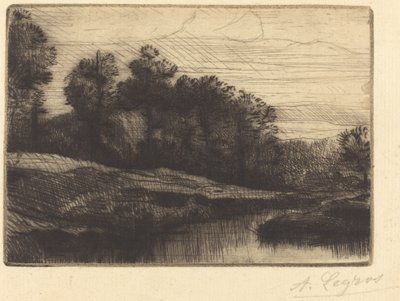 Auringonlasku (ilta (auringonlasku)) tekijältä Alphonse Legros