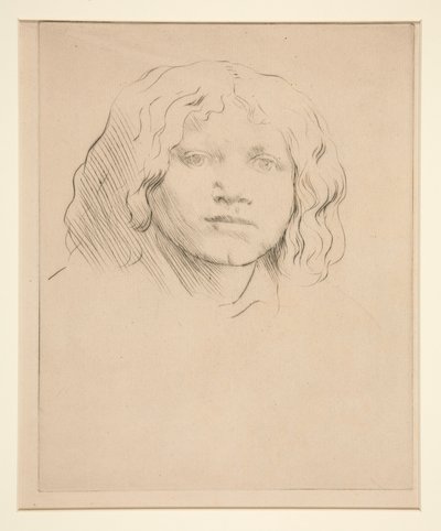 Italialaisen lapsen pää tekijältä Alphonse Legros
