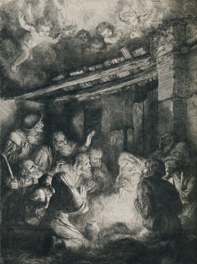 Paimenten palvonta, 1922. tekijältä Alphonse Legros