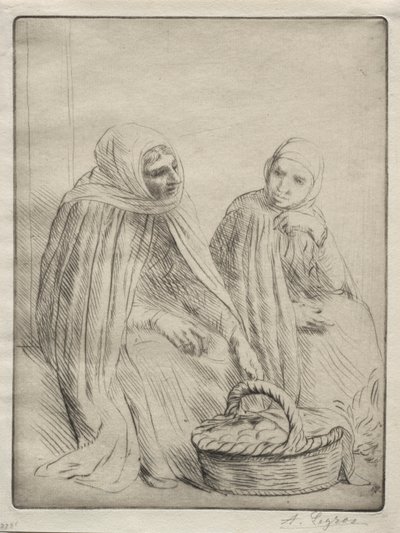 Munakauppiaat (1. lautanen) tekijältä Alphonse Legros